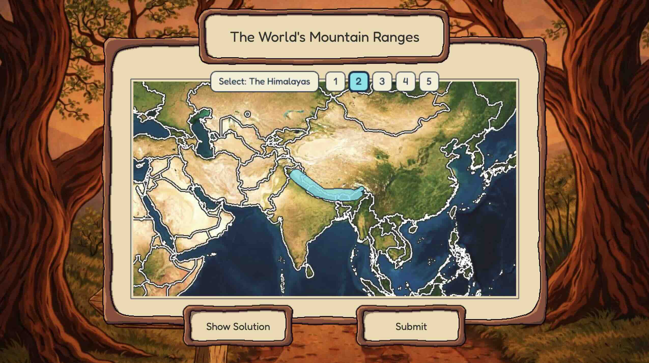Choosing a mountain range